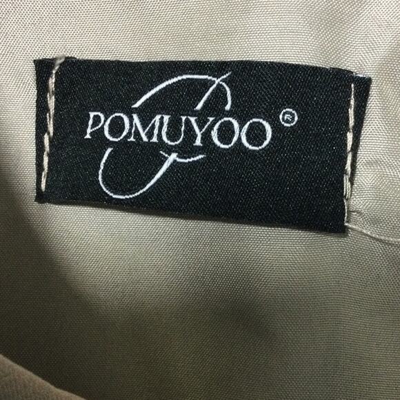 FORMAL SZ 8 M Tan Taupe Brown Faux Wrap Belted Maxi Bridesmaid Dress NEW 0B13 - Picture 6 of 8